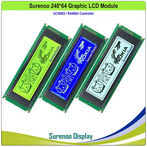 24064 240*64 Graphic Matrix LCD Module Display Screen UCi6963 RA6963 SAP1024B T6963C Controller Yell