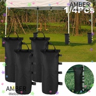 AMBER1 1/4Pcs Tent Sandbag, Canopy with Handle Garden Gazebo Foot Leg, Durable Black Party Tent Set 