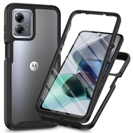 For Motorola Moto G54 Power G24 G04S G 84 5G Crystal Case Front Film Hybrid Back Capa Motorola G14 G