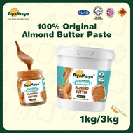 AYOMAYO 100% Original Almond Butter Paste 1KG (Halal) (No sugar and salt/ Bakery use/ Almond Butter 