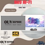 OUV 120" UST Light Rejecting 4K UHD Fixed Projector Screen (Taiwan Material)