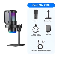 BOYA CastMic G30 Condenser Microphone USB Microphone PC Mic Desktop Microphone for PC Phone Gaming L