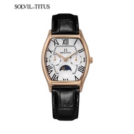 Solvil et Titus W06-03220-002 Women's Quartz Analogue Watch in White Dial and Leather Strap