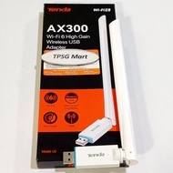Usb Wifi receiver Tenda AX300 Wifi 6 speed 286Mbps, 6dBi instant antenna (Auto install Driver)