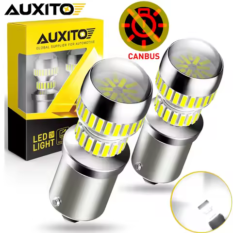AUXITO 2Pcs Canbus BA15S P21W LED Bulb Car Light 1156 1157 BAY15D P21/5W Backup P21W T20 7443 7440 L
