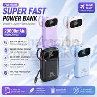 【CCC Certified】Dual-Cable 3C Powerbank 22.5W/45W Digital Display Fast Charging For Phone