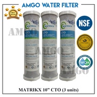 AMGO (3 UNITS) USA Imported MATRIKX CTO Matrix KX CTO 10" 6X Performance , Water Filter