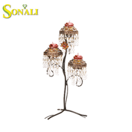 SONALI Indian Metal Hollow Carved Light and Art Candle Holder