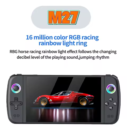 Emuelec Joystick system M27 Portable gaming console 7 inch IPS screen rvb lightning PSP CPS1 retro C