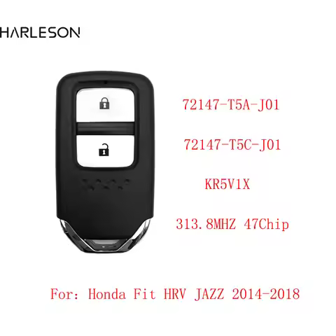 Smart Remote Key Fob 2 Button 313.8MHz ID47 for Honda City Crider Jazz Shuttle FCC: KR5V1X 72147-T5A