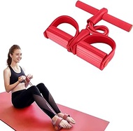 Pedal Resistance Band, Elastic sit up Bands , 4-Tube Pull Rope Multifunctional Tension Rope Body Tra