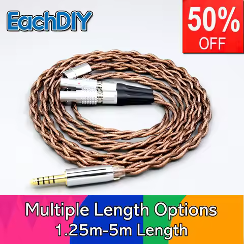 99% 24k Gold 7n Pure Silver Graphene Shield Earphone Cable For Focal Utopia Fidelity Circumaural Hea