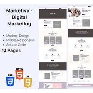Marketiva Digital Marketing HTML Website Template with Elegant Design | Responsive Marketing Agency 