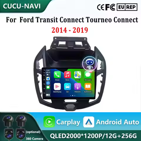 7‘’ Android 14 For Ford Transit Connect Tourneo Connect 2014-2019 Video Player GPS Navigation Car Ra