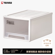 TENMA天马抽屉收纳盒储物盒 塑料可视透明收纳箱 单个装 F330