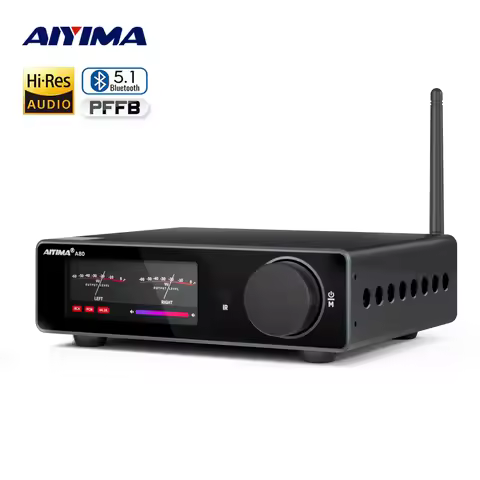 AIYIMA Upgraded A80 Power Amplifier TPA3255 DAC Bluetooth PFFB Stereo 300Wx2 Class D Digital Amp wit