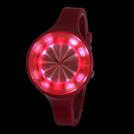 B.U.M Equipment Quartz Movement Resin Strap LED Light Round Shape Analog Casual Stylish Fashionable 