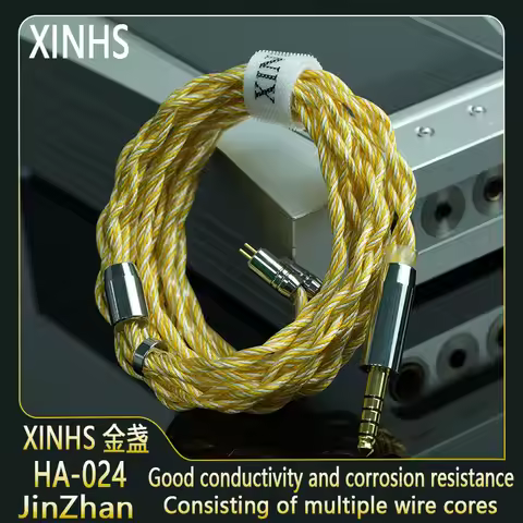 XINHS HA024 Hi-Fi Headphone Upgrade Cable 3.5mm Stereo/2.5mm Balanced/4.4mm Balanced/IE900 for KZ ZS