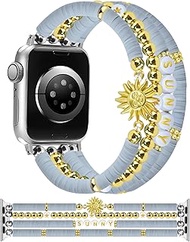 JR.DM Beaded Bracelet Compatible with Apple Watch 42mm 44mm 45mm 46mm for Women, Cute Stack Sun Sunn