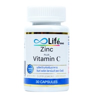 ของแท้ ไลฟ์ ซิงค์ พลัส วิตามินซี Life Zinc Plus Vitamin C วิตามินบำรุงผม (เซต 6 กระปุก)