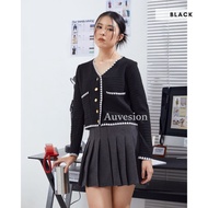 3702 natasya knit monochrome top blouse import cardi