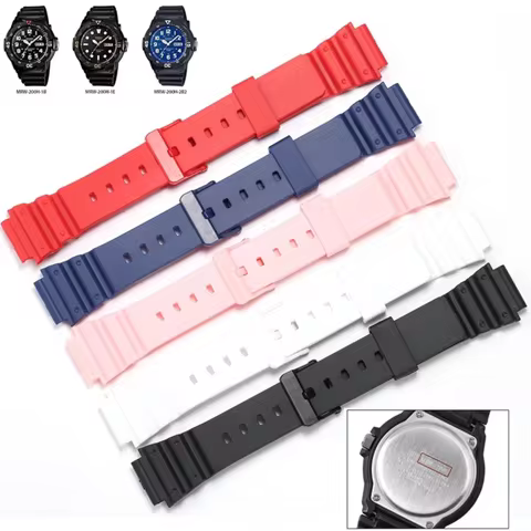 Resin Strap Suitable for Caiso MRW-200H Series Men Women Watch Band Waterproof Watch Accessories Bra