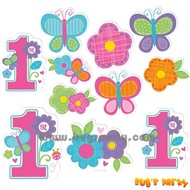 Milestone Birthday decoration cutouts, 1st birthday boy girl, Vintage Birthday Cutouts Decoration