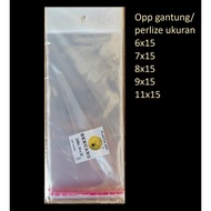 Hanging Opp Plastic Perlize/ size 6x15, 7x15, 8x15, 9x15, 11x15 contains 100 sheets. plastic bag tra