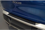 Avisa Matte Black Stainless Steel Rear Bumper Protector Compatible with Peugeot 3008 III 2024- 'Ribs