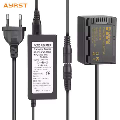 NP-FV50 NP-FV70 NP-FV90 NP-FV100 Dummy Battery AC Power Supply Adapter DC Coupler Kit for Sony DVD S