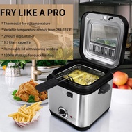 900W Electric Deep Fryer 1.5L French Frie Frying Machine Oven Hot Pot Fried Chicken Grill Adjustable