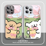 Suitable for Apple 14 Phone Case Bouquet Puppy 1