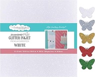 Cardstock Warehouse Diamond Print White Glitter Cardstock Paper β 15 Sheets, 12 x 12" - 104 lb/280 G