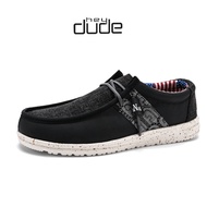 HEYDUDE_ รองเท้าลำลองผู้ชาย WALLY STRETCH CANVAS SLIP รุ่น Loafers รองเท้าผ้าใบลําลอง