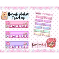 Floral Habit Tracker Stickers