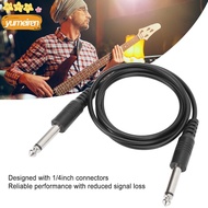YUMEIREN 2PCS Guitar Instrument Cable, Flexible 3.3ft 6.35mm To 6.35mm Single-channel, Low Loss Plug