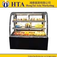 Curve Type Cake Chiller Display Showcase Floor Type