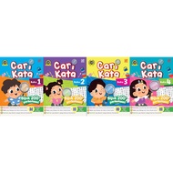 Buku Permainan Minda untuk Kanak-Kanak CARI KATA Kosa kata Kemahiran eja Prasekolah Tadika Pelangi
