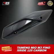 MIO M3 Mio Z CARBON EXHAUST Cover • Mio Z Mio M3 Carbon Exhaust Cover Anti-Shatter Anti-Heat Mio M3 