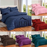 7Pcs Bed sheet  Set Cadar Selimut Bedsheet Set 7in1 Queen Hotel Bedsheet Set With Comforter Hotel Qu