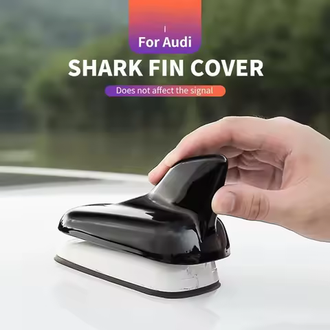 For Audi A4 B9 A5 Q2 Q3 Q5L Auto Accessories ABS Carbon Fiber Black Car Roof Shark Fin Antenna Cover