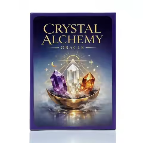35-Card Inspirational Oracle Cards with Chakra Focused Wisdom 10.4*7.3cm Crystal Alchemy Oracle Deck