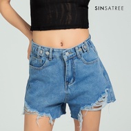 SST009  Shorts Ripped Jean Soft Denim