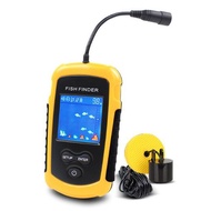 Lucky Portable 2 inch Colorful Screen Sonar Alarm Fish Finder Echo Sounder 0.6-100M Transducer Senso
