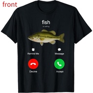 Funny Bass Fish Is Calling Angler Joke Fishing Club T-Shirt Printed short sleeved T-shirt