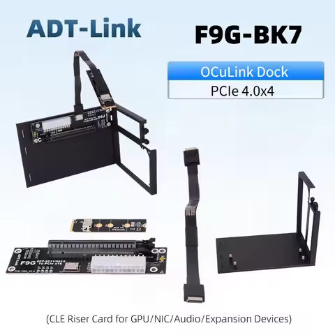 EGPU OCuLink Dock PCI-e 4.0 X4 Speed External Video Graphics Card Docking Station F9G-BK7 for PC Not