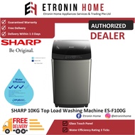 SHARP 10KG Top Load Washing Machine ES-F100G
