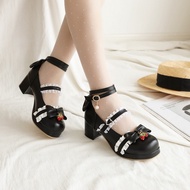 kasut tinggi budak perempuan heels budak perempuan Little Girl lolita Children's Shoes Female lolita