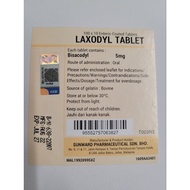 Sunward Laxodyl 5mg (Bisacodyl) Tab 100x10's/Box RM76