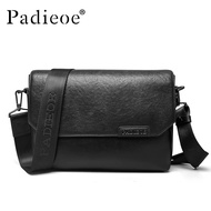 PADIEOE's new leather men's retro casual bag Commuter shoulder bag Crossbody bag